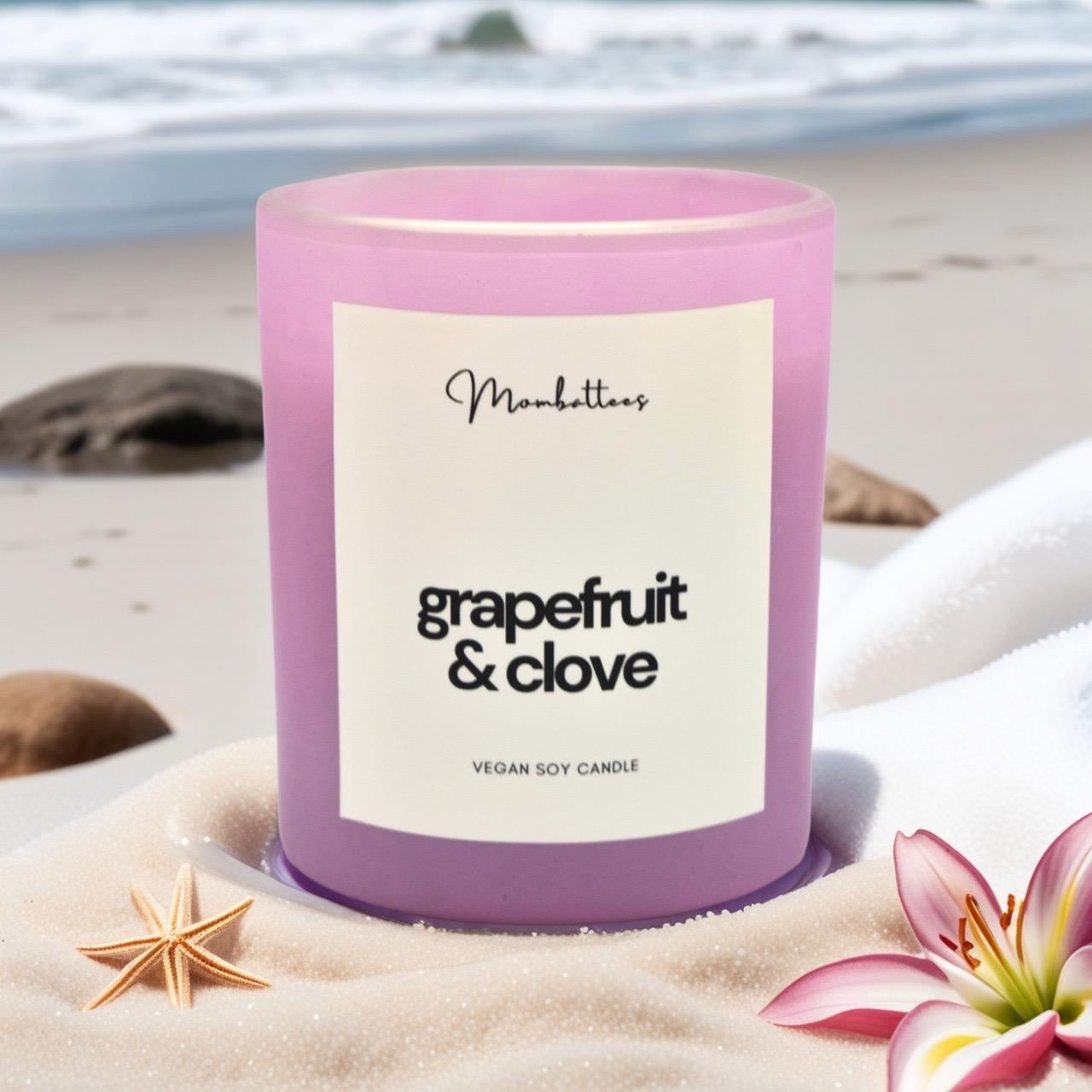 Grapefruit & Clove Scented Soy Candle