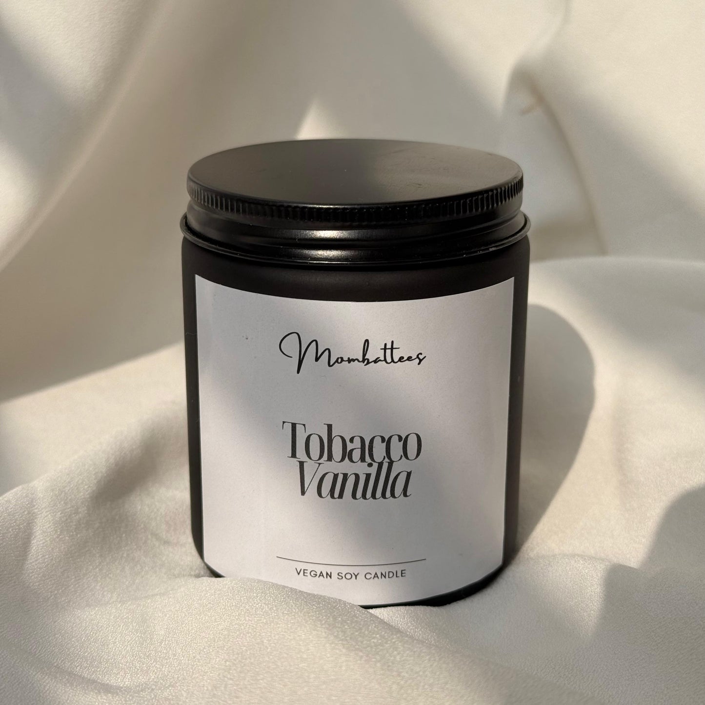 Tobbaco Vanilla Matte Black Jar Scented Soy Candle
