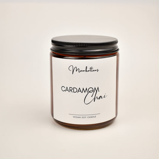 Cardamom Chai Amber Jar Scented Soy Candle