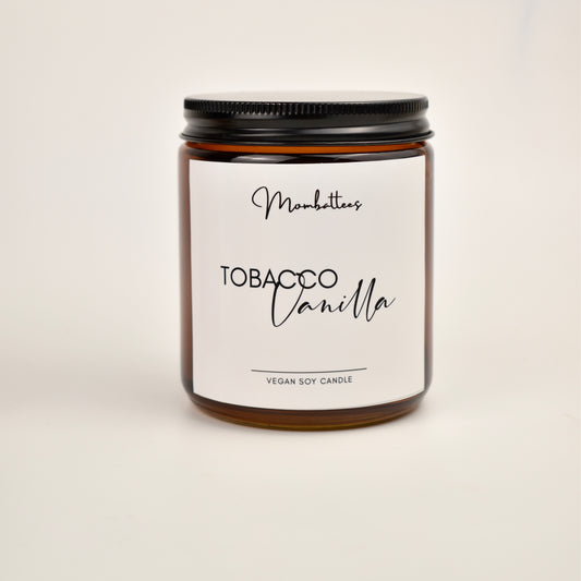 Tobacco Vanilla Amber Jar Scented Soy Candle