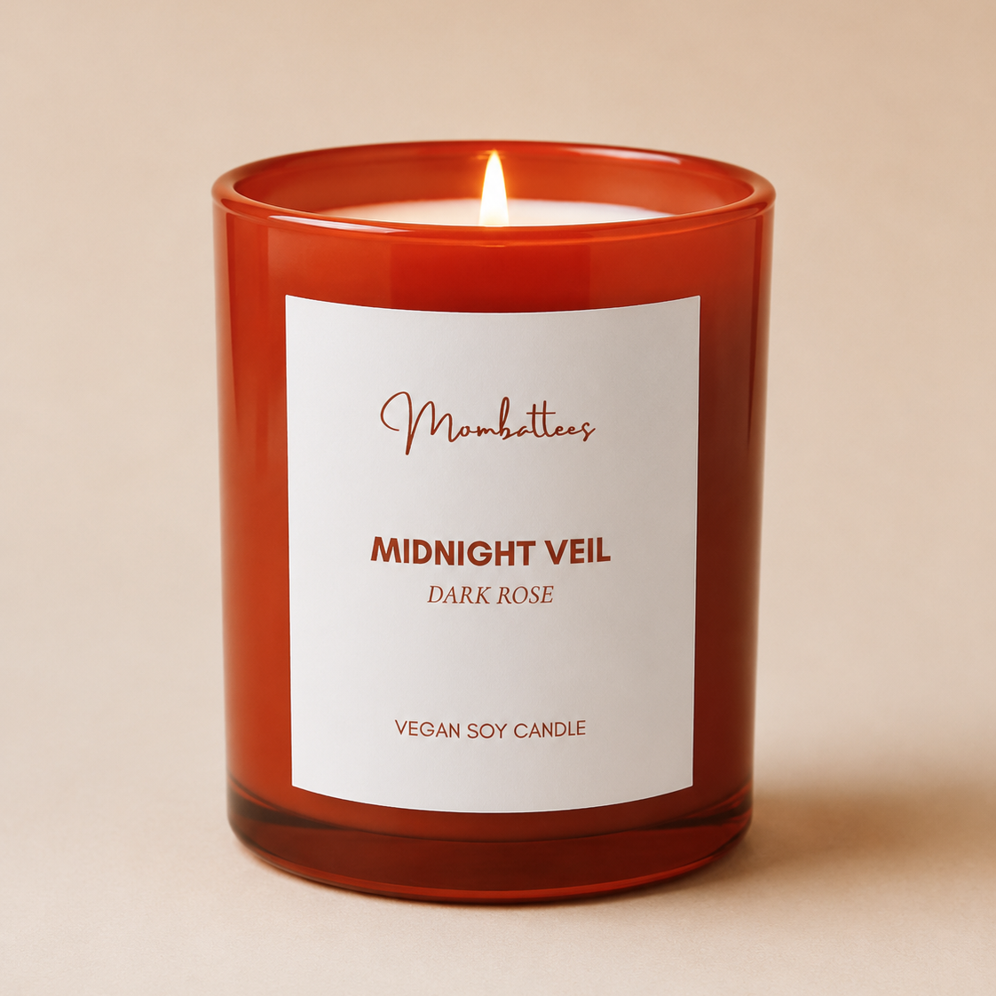 Midnight Veil – Dark Rose Scented Candle