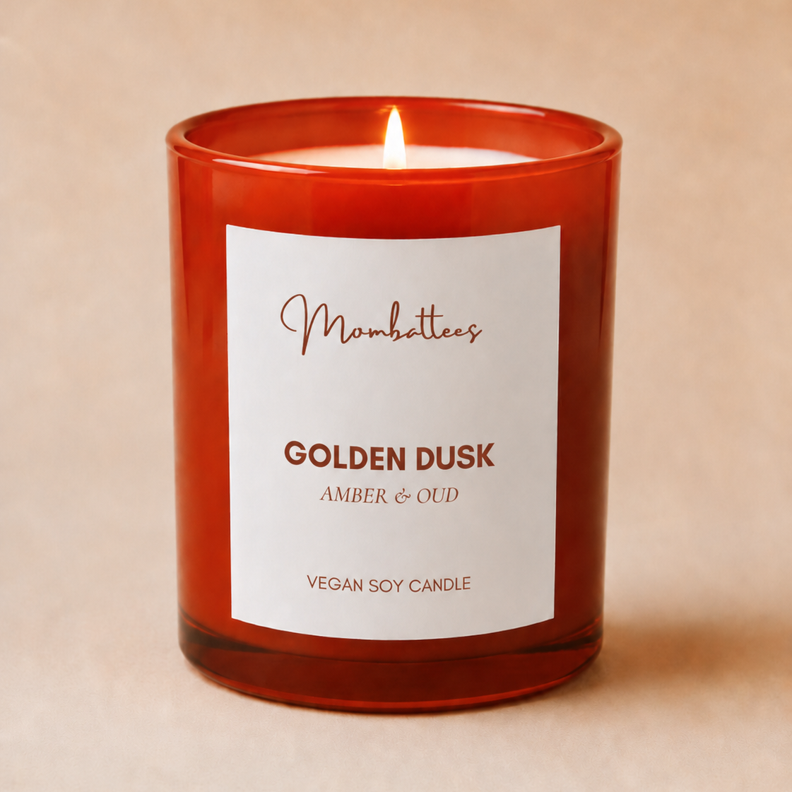 Golden Dusk- Amber & Oud Scented Candle