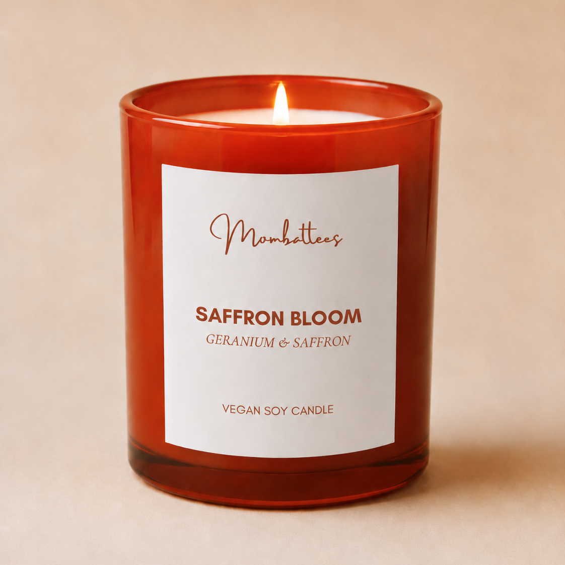 Saffron Bloom- Geranium & Saffron Scented Candle